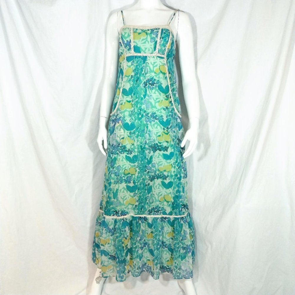 Jessica Simpson Flowy Lined Maxi w/ Crochet Detail